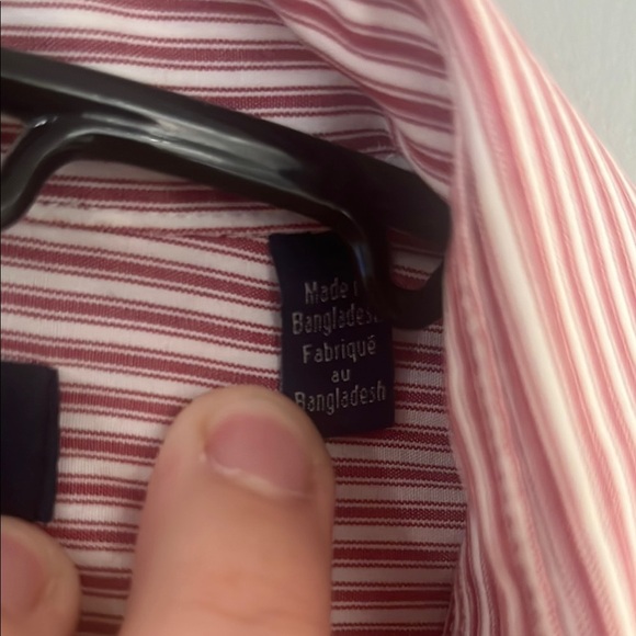 Tommy Hilfiger Red and White Dress Shirt Classic Style - Picture 3 of 5